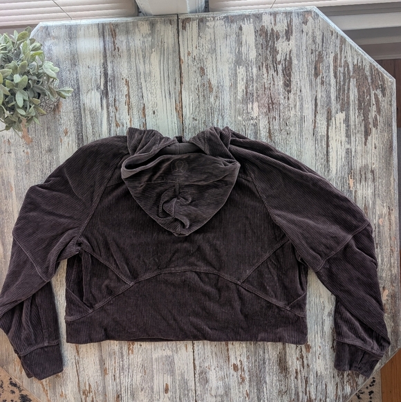 Lululemon Scuba Oversized Hoodie Velvet Cord Brown Women's XL/XXL - Picture 8 of 9